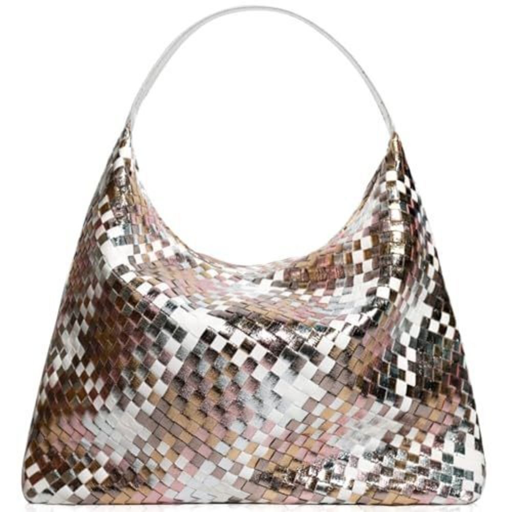 Fashion Closure Cowhide Genuine Textured Bag Strap Bag Hobo Satchel Bag